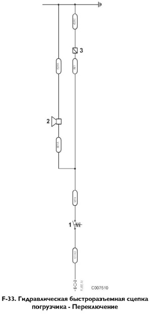 Гидравлическая быстроразъемная сцепка экскаватора-погрузчика JCB 3CX, JCB 4CX - Переключение. Электрическая схема