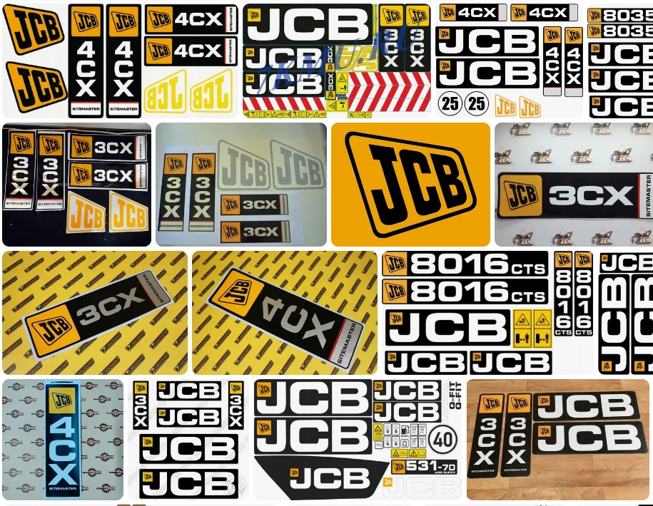 Наклейка с логотипом экскаватора-погрузчика JCB 3CX, JCB 4CX